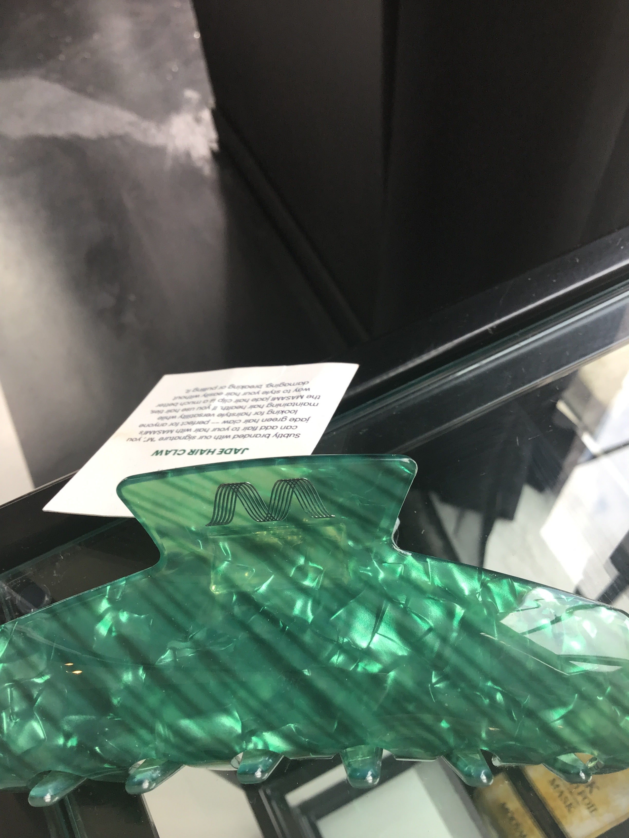 Jade hair clip